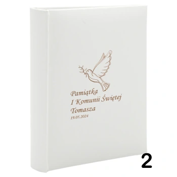 Album komunijny wsuwany na 100 zdjęć 15x21 personalizowany 5 wzorów